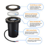 6w smart mr16 rgbw brass in ground well light 24v ip65 | gouly
