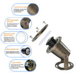 6w smart rgbw brass landscape spotlight 24v ip65 app control outdoor well light