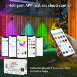 6w smart rgbw brass landscape spotlight 24v ip65 app control outdoor well light