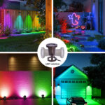 6w smart rgbw brass landscape spotlight 24v ip65 app control outdoor well light