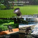 6w smart rgbw brass landscape spotlight 24v ip65 app control outdoor well light