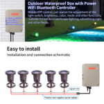 6w smart rgbw brass landscape spotlight 24v ip65 app control outdoor well light