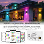 gouly wa12w mr16 rgbw bs smart rgbw brass cylindrical wall light
