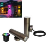 gouly wa12w mr16 rgbw bs smart rgbw brass cylindrical wall light