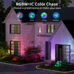 7w smart rgbw brass landscape spotlight wifi app control outdoor garden light