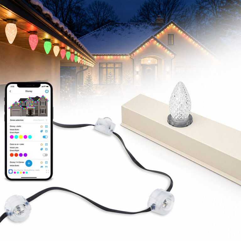 glmd221 24v rgbw permanent outdoor pixel lights, ip68, app control | gouly